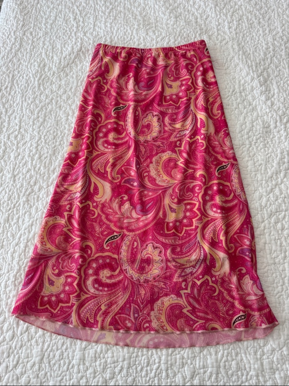 Paisley midi skirt